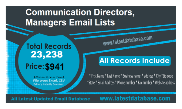 Communication Directors Managers Email Lists