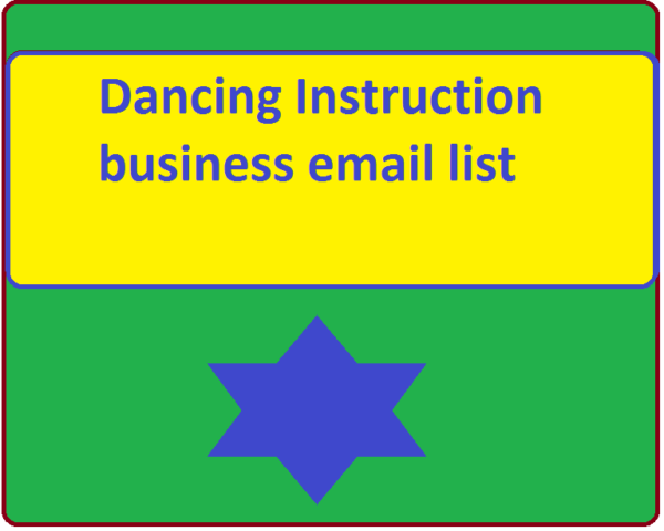 Dancing Instruction business email list