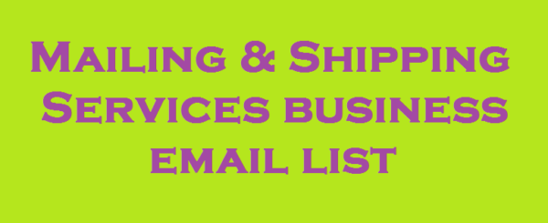 Mailing & Shipping Services Email