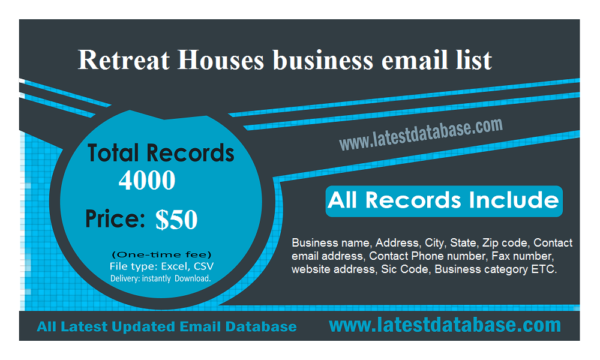 Retreat Houses business email list