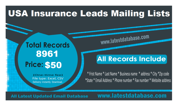 USA Insurance Leads Mailing Lists