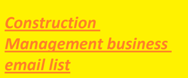 Construction Management business email list