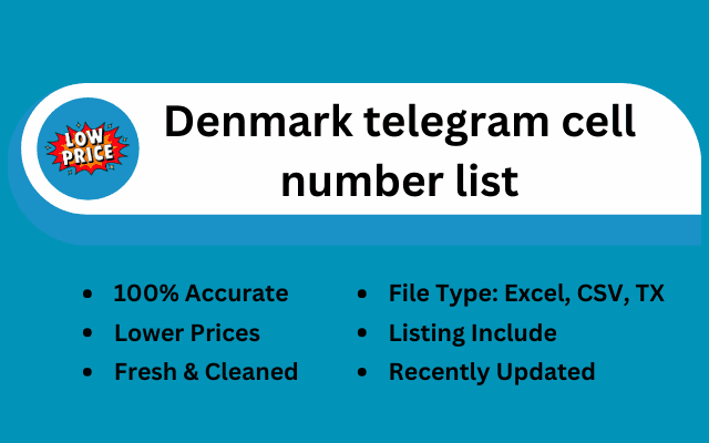 Denmark telegram cell number list